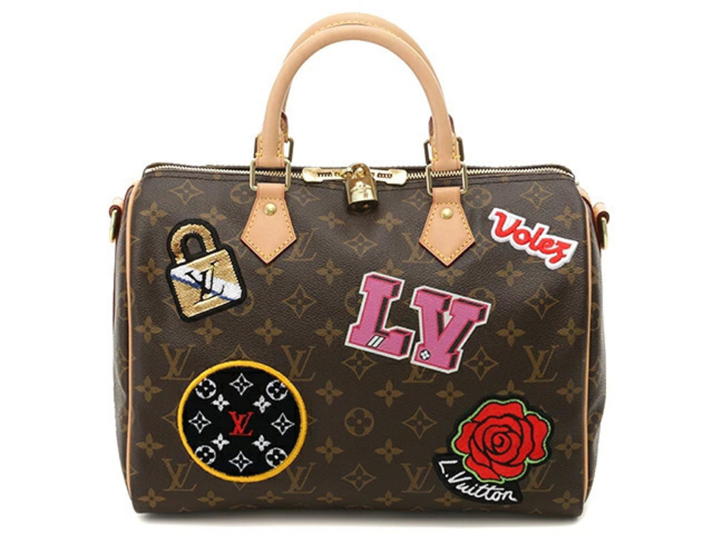 LOUIS VUITTON Bag Speedy Bandouliere Shoulder Monogram Patches